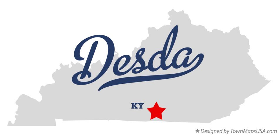 Map of Desda Kentucky KY