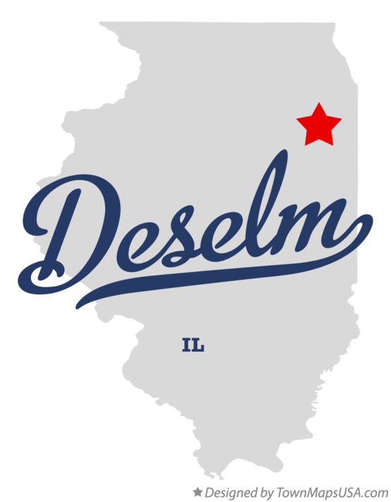 Map of Deselm Illinois IL