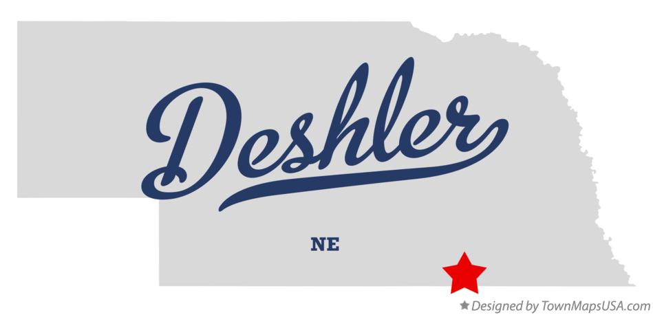 Map of Deshler Nebraska NE