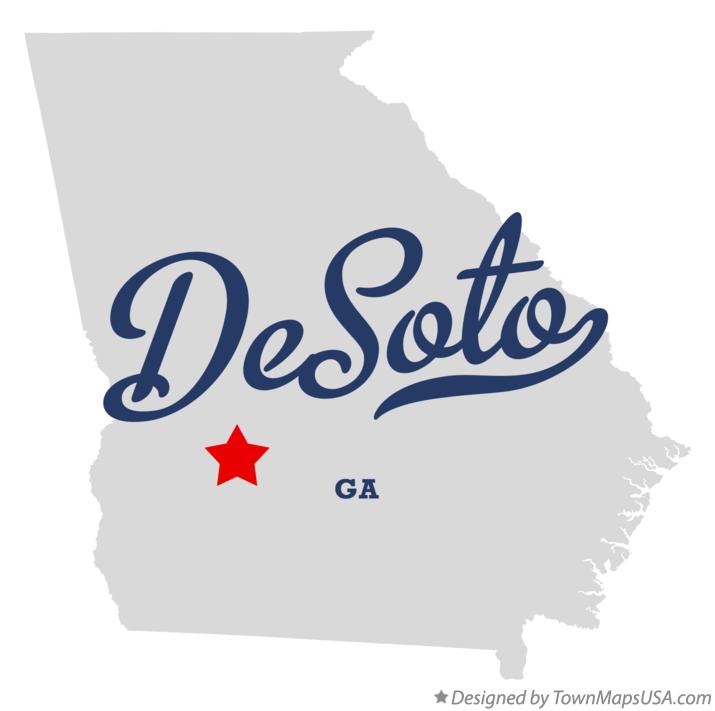 Map of DeSoto Georgia GA