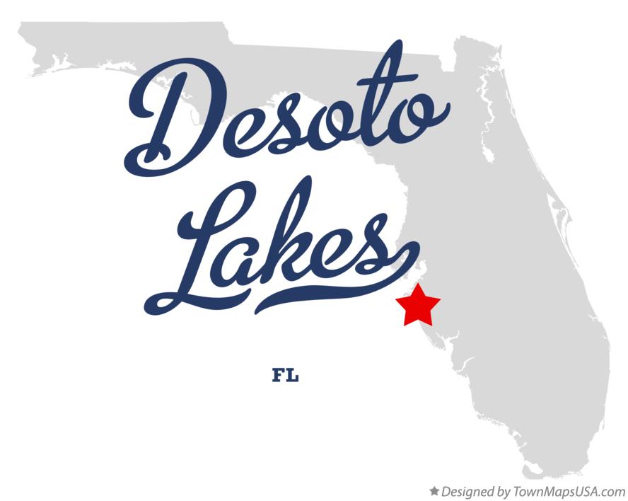 Map of Desoto Lakes Florida FL