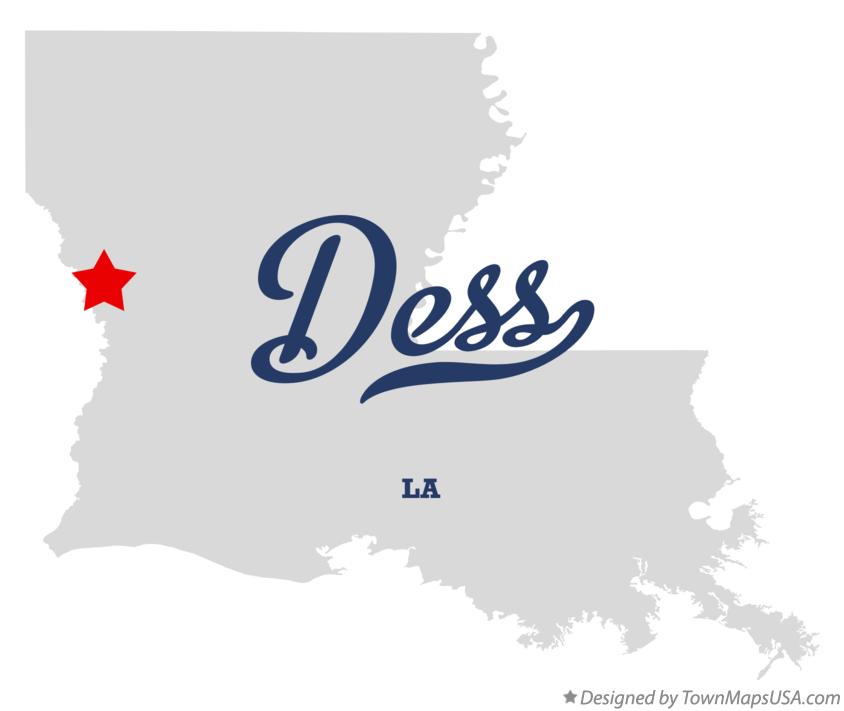 Map of Dess Louisiana LA