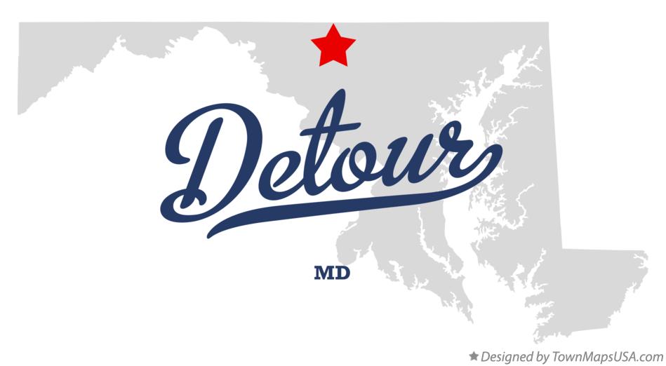 Map of Detour Maryland MD