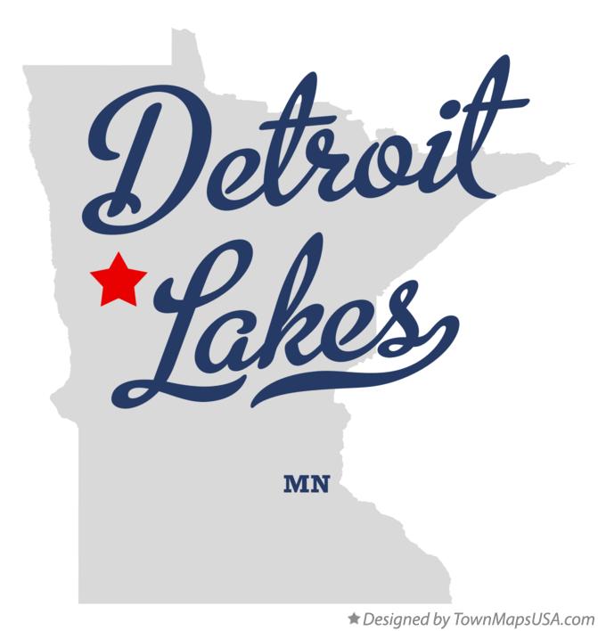 Map of Detroit Lakes Minnesota MN