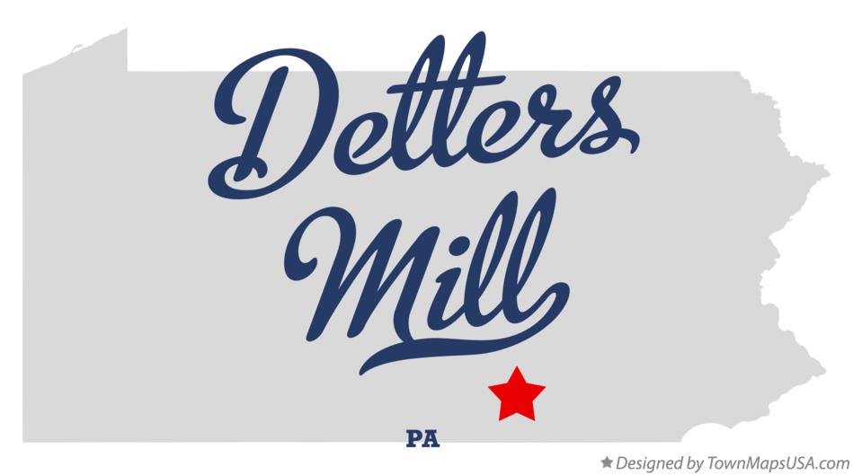 Map of Detters Mill Pennsylvania PA