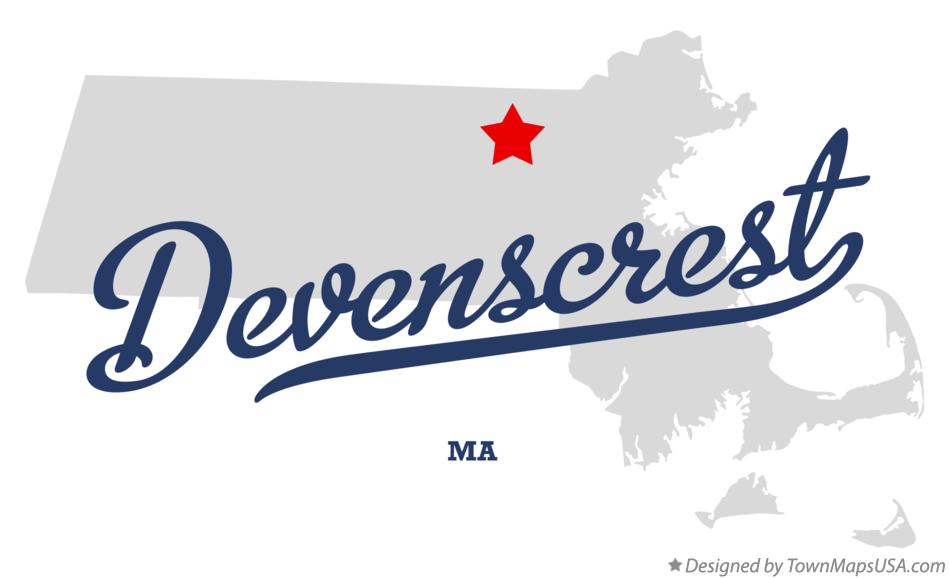 Map of Devenscrest Massachusetts MA