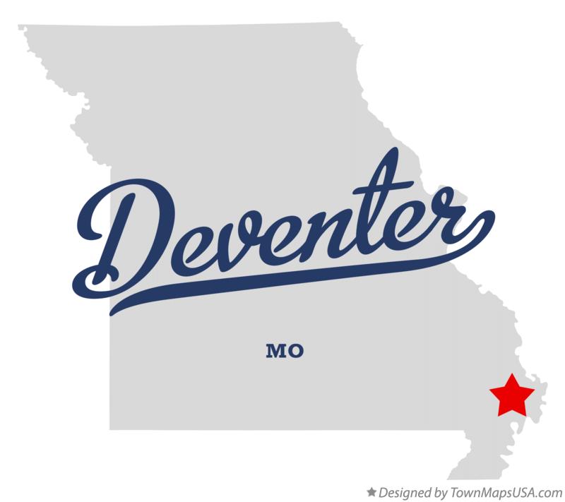Map of Deventer Missouri MO