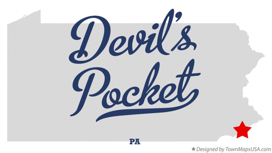 Map of Devil's Pocket Pennsylvania PA