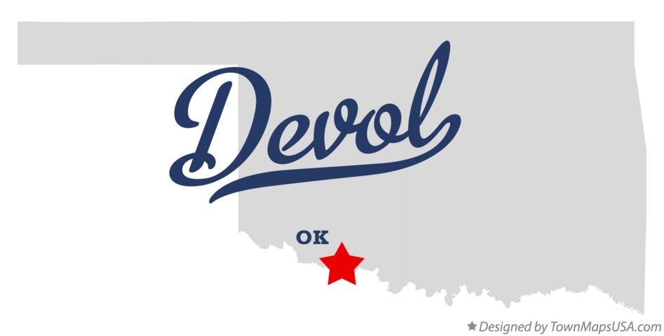Map of Devol Oklahoma OK