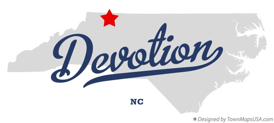 Map of Devotion North Carolina NC