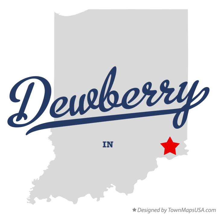 Map of Dewberry Indiana IN