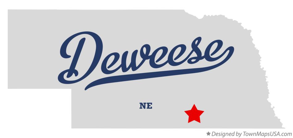 Map of Deweese Nebraska NE