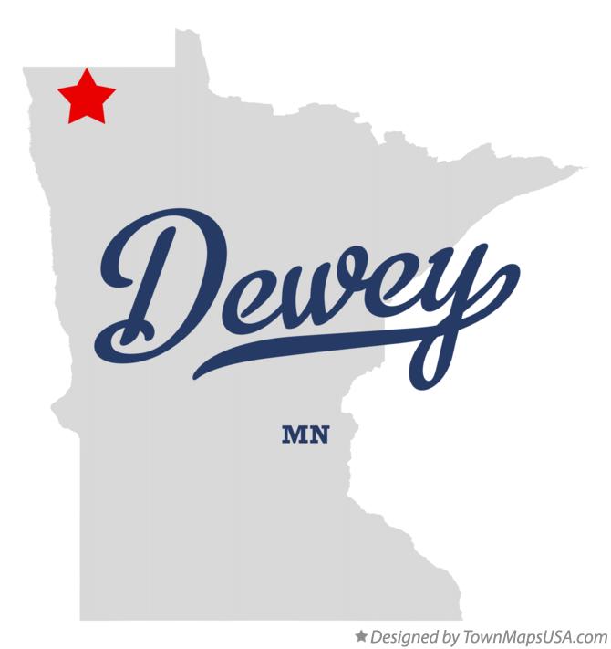 Map of Dewey Minnesota MN