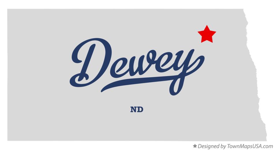 Map of Dewey North Dakota ND