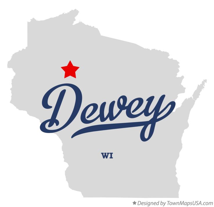 Map of Dewey Wisconsin WI