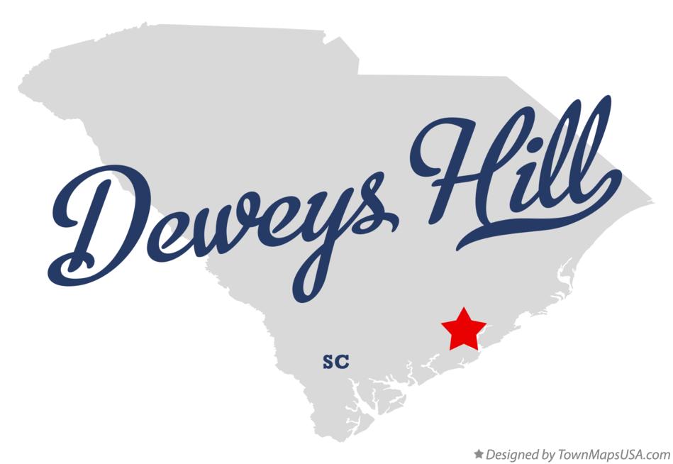Map of Deweys Hill South Carolina SC