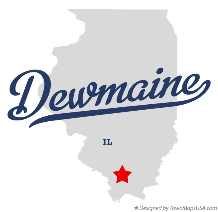 Map of Dewmaine Illinois IL