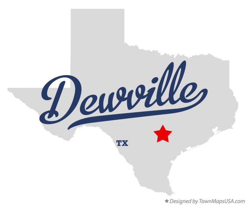 Map of Dewville Texas TX