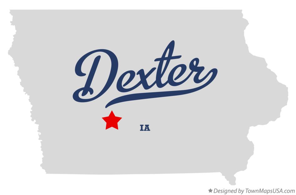 Map of Dexter Iowa IA