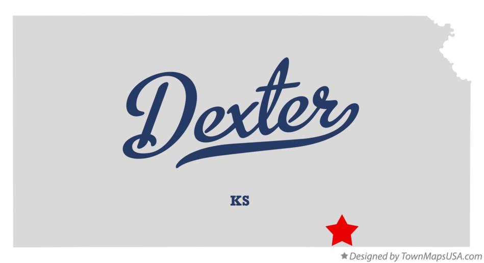 Map of Dexter Kansas KS