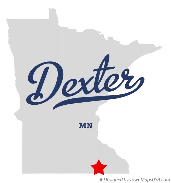 Map of Dexter Minnesota MN