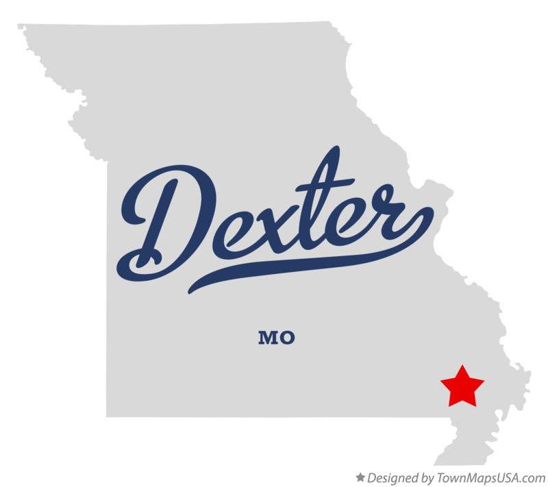 Map of Dexter Missouri MO