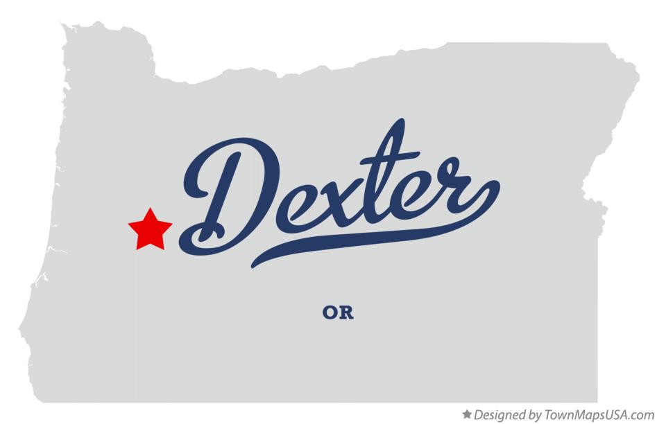 Map of Dexter Oregon OR