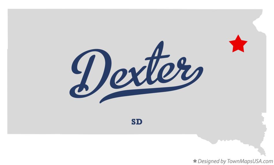 Map of Dexter South Dakota SD