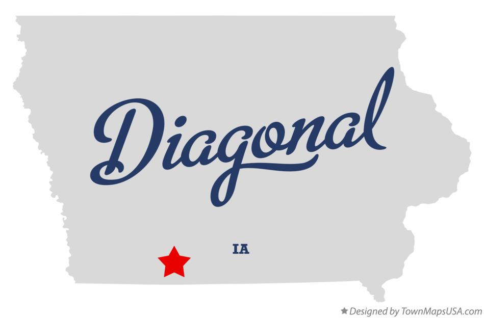 Map of Diagonal Iowa IA