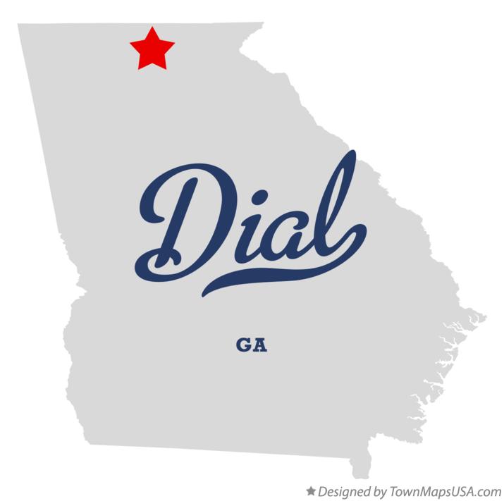 Map of Dial Georgia GA