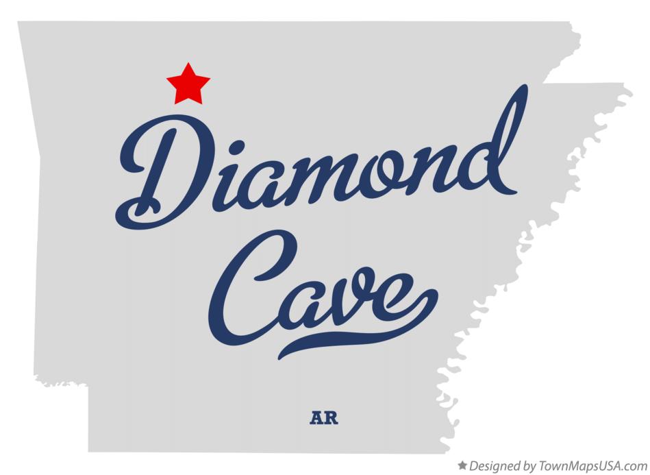 Map of Diamond Cave Arkansas AR