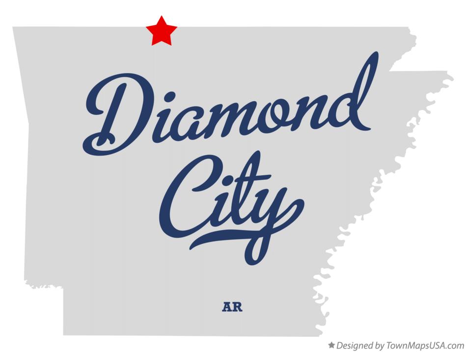 Map of Diamond City Arkansas AR