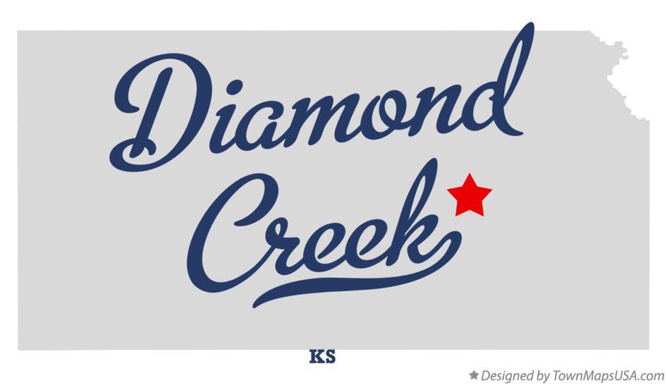 Map of Diamond Creek Kansas KS