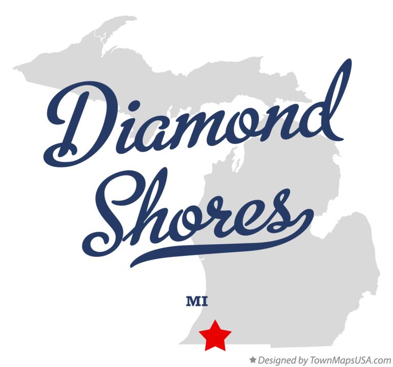 Map of Diamond Shores Michigan MI