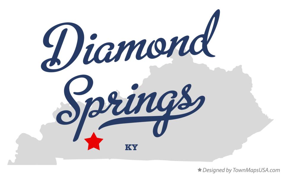 Map of Diamond Springs Kentucky KY
