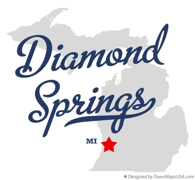 Map of Diamond Springs Michigan MI