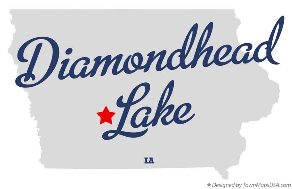 Map of Diamondhead Lake Iowa IA