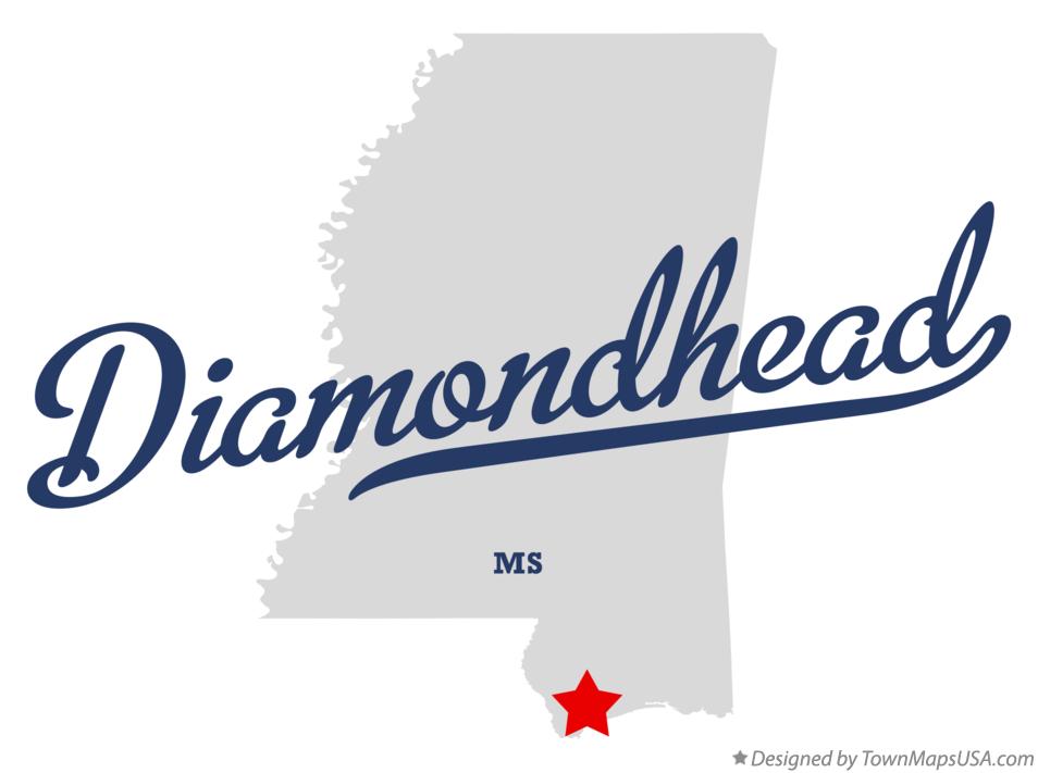 Map of Diamondhead Mississippi MS