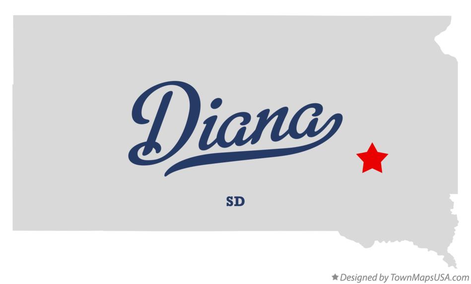 Map of Diana South Dakota SD