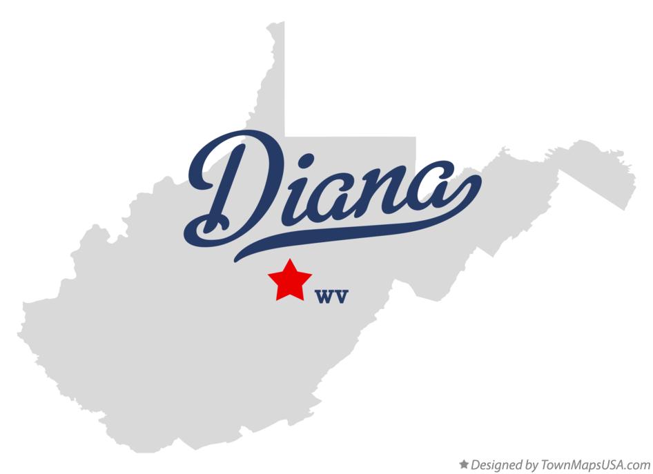 Map of Diana West Virginia WV