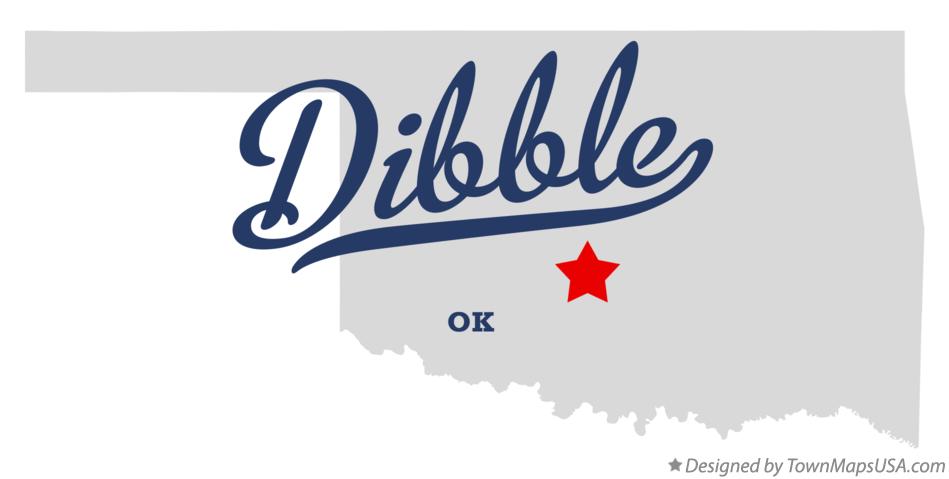 Map of Dibble Oklahoma OK