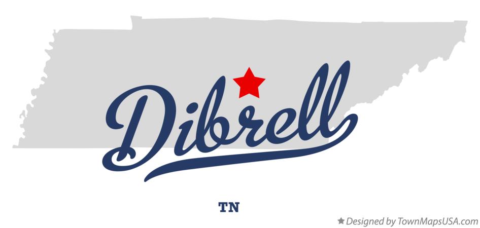 Map of Dibrell Tennessee TN