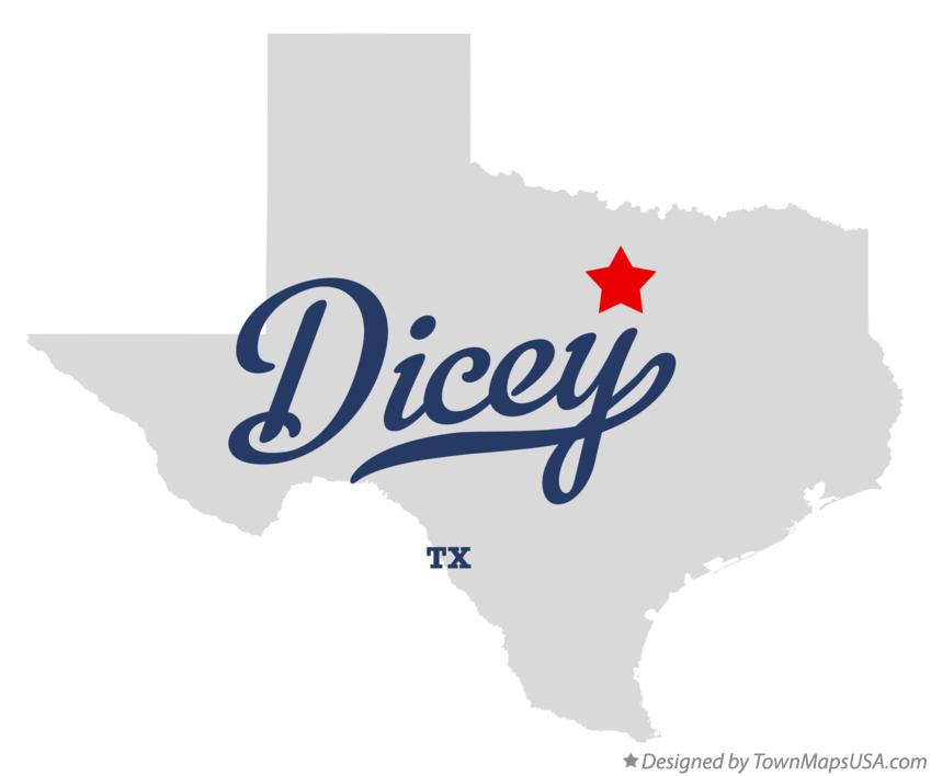 Map of Dicey Texas TX
