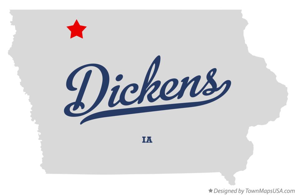 Map of Dickens Iowa IA