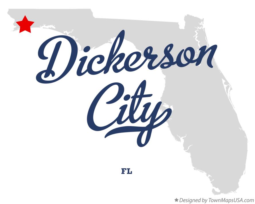 Map of Dickerson City Florida FL