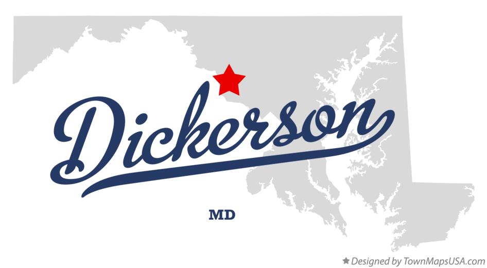 Map of Dickerson Maryland MD