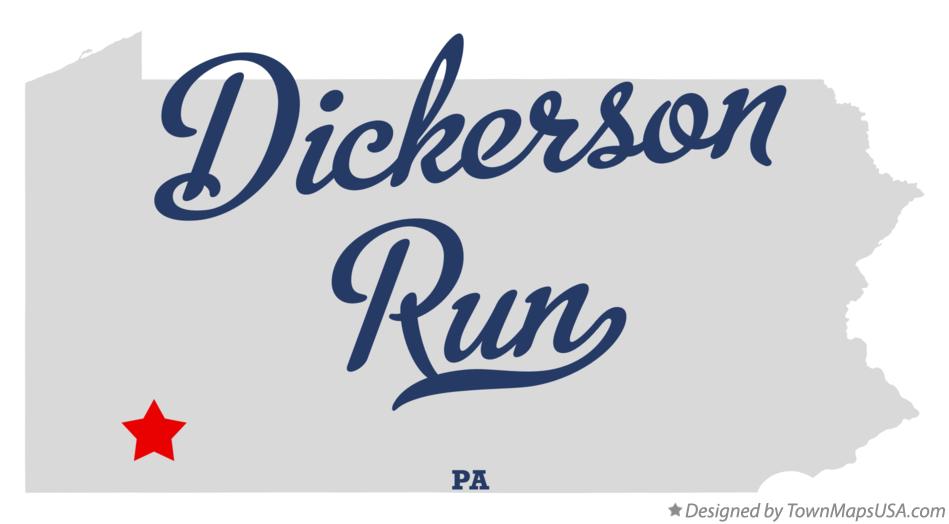 Map of Dickerson Run Pennsylvania PA