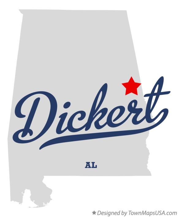 Map of Dickert Alabama AL