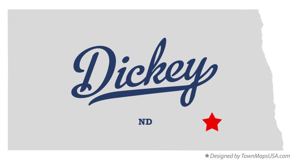 Map of Dickey North Dakota ND