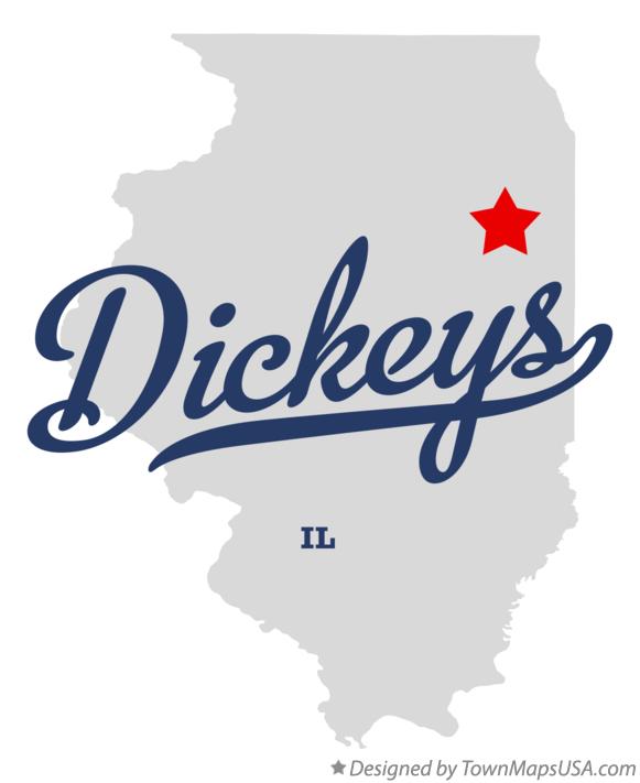 Map of Dickeys Illinois IL
